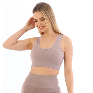 Form Angel 5704 Bayan Kalın Askılı 5 li Pedli Fitilli Crop Fit Büstiyer - Siyah - S-M