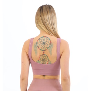 Form Angel 5704 Bayan Kalın Askılı 5 li Pedli Fitilli Crop Fit Büstiyer - Siyah - S-M