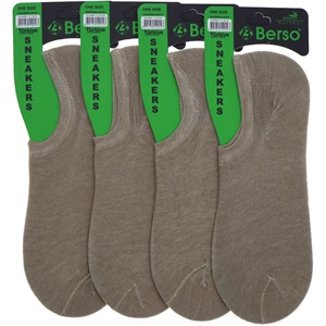 Berso 0223 Erkek Bambu Dikişsiz Likralı DÜz Sneaker Çorap