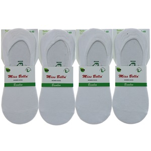Miss Bella Bayan Dikişsiz Bambu Likralı Silikonlu Babet Çorap - Gri
