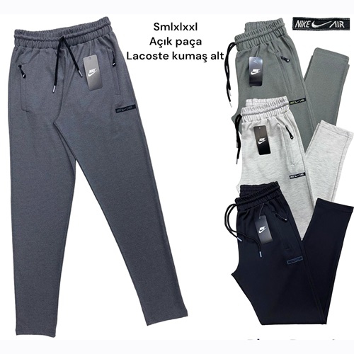 Lyc Srt 1981 Erkek Lacoste Nike Nak Dar Paça Eşofman Alt S-2XL - Siyah - S-M-L-XL-2XL