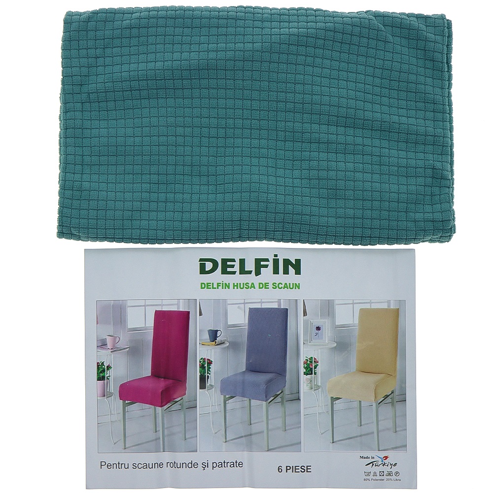Golden Diasy Delfin Likralı Petek Sandalye Kılıfı 6Lı