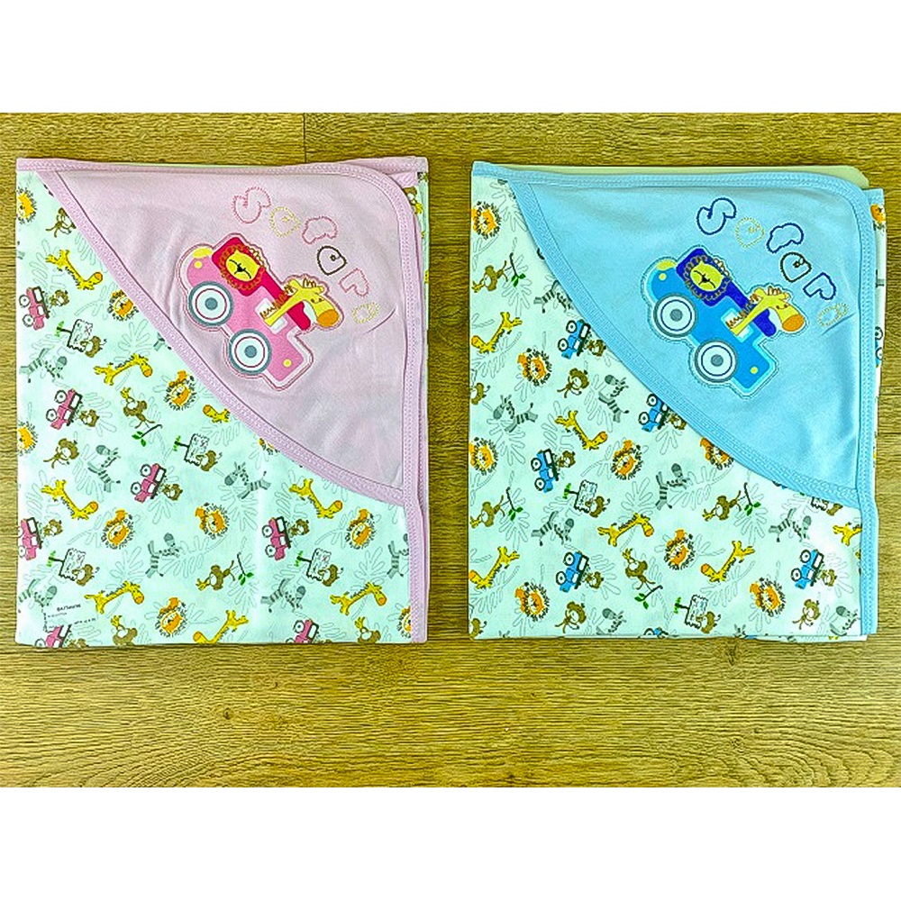 Dodo Baby 1150 Bebe Penye Safari Nakışlı Battaniye 0-1 Yaş - Mavi