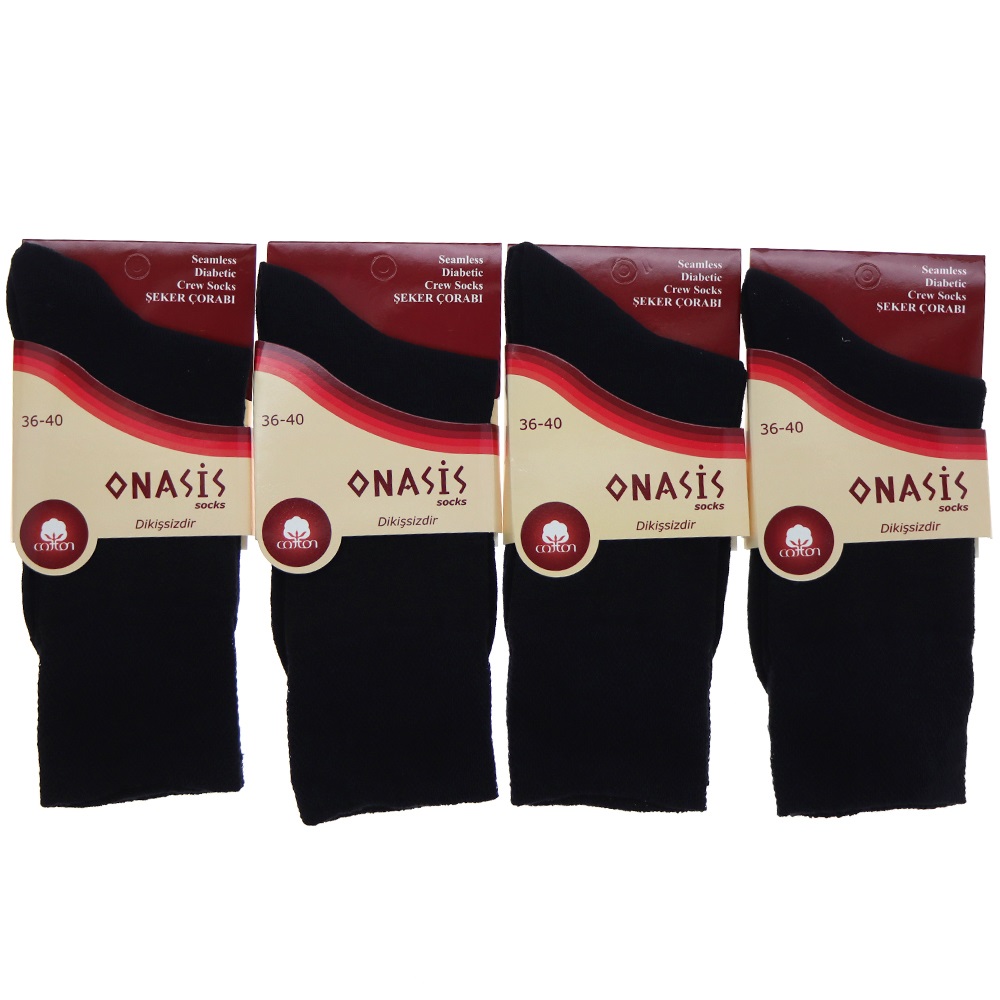 Nasis 102 Bayan Dikişsiz Koton Diyabetik Çorap