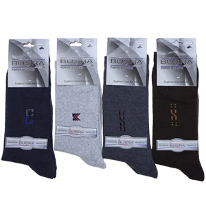 Öz Büşra Erkek Desenli Likralı Koton Soket Çorap