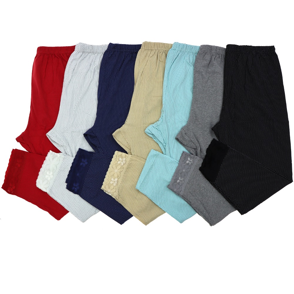 Ön Yıldız Bayan Puantiyeli Battal Paça Tüllü Tayt