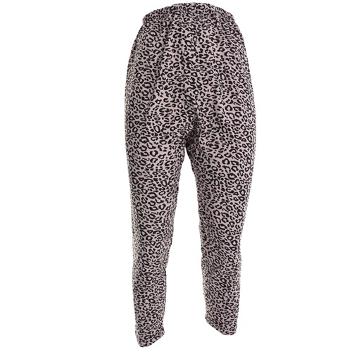 Ön Yıldız Bayan Leopar Battal Düz Paça Tayt