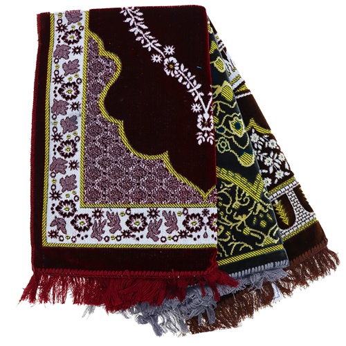 İslamoğlu Desenli Kadife 500 gr Lık Seccade