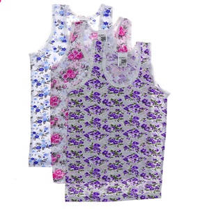 Kevser Yıldız Kız Çocuk Empirme Desenli Penye Kalın Askılı Atlet - Karışık Renk