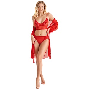 Lily Bicnca 9087 Bayan 3 Lü Fantazi Kısa Gecelik - Kırmızı