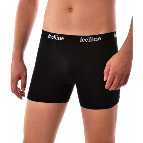 1003 Feelline Erkek Likralı Boxer Baksır - Gri - L