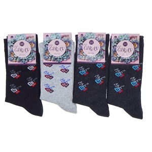 Öz Giray Bayan Desenli Likralı Ekonomik Mevsimlik Soket Çorap