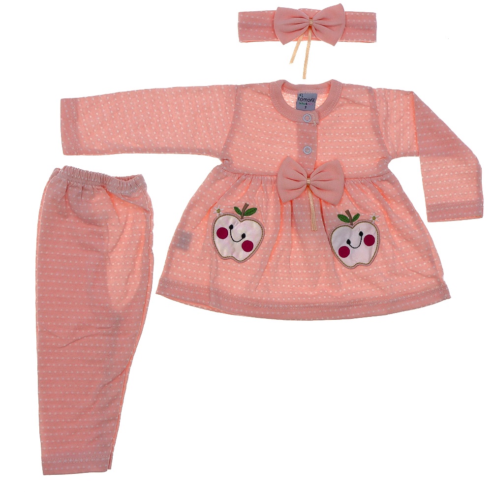 Tomofil 923 Kız Çocuk Jakarlı Elmalı Nakışlı Takım 1-2 Yaş - Turkuaz - 1 YAŞ-2 YAŞ