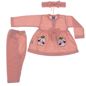 Tomofil 923 Kız Çocuk Jakarlı Elmalı Nakışlı Takım 1-2 Yaş - Turkuaz - 1 YAŞ-2 YAŞ