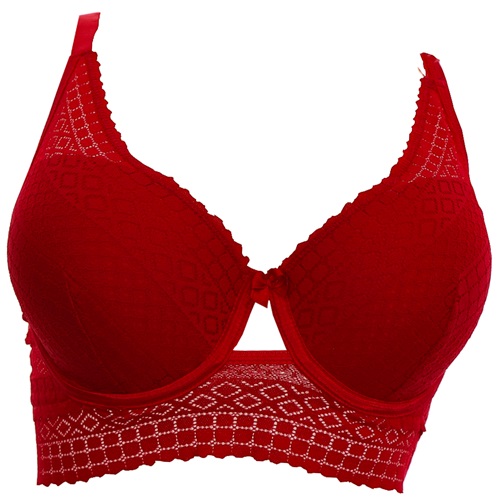 Massima Bella ER6008-B Cup Bayan Desteksiz Süngerli Dantelli Bralet Sütyen 80-95 - Siyah