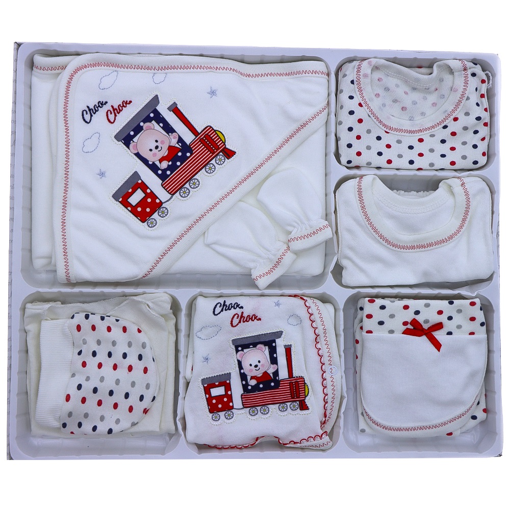 Hopipop 310 Vagonda Ayıcık Nakış 11 Parça Zıbın Seti 0-3 Ay