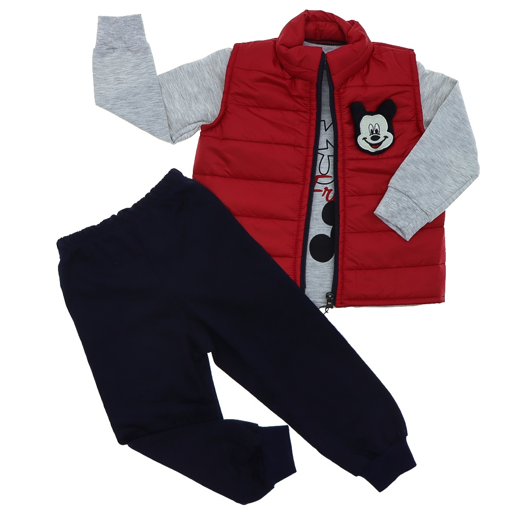 Naz Mix 656 Erkek Çocuk 2 İp Süzine Mıckey Mouse Nakışlı Şişme Yelekli 3 Lü Takım 2-3-4 Yaş - Karışık Renk - 2-3-4 YAŞ
