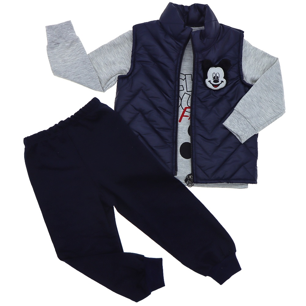 Naz Mix 656 Erkek Çocuk 2 İp Süzine Mıckey Mouse Nakışlı Şişme Yelekli 3 Lü Takım 2-3-4 Yaş - Karışık Renk - 2-3-4 YAŞ