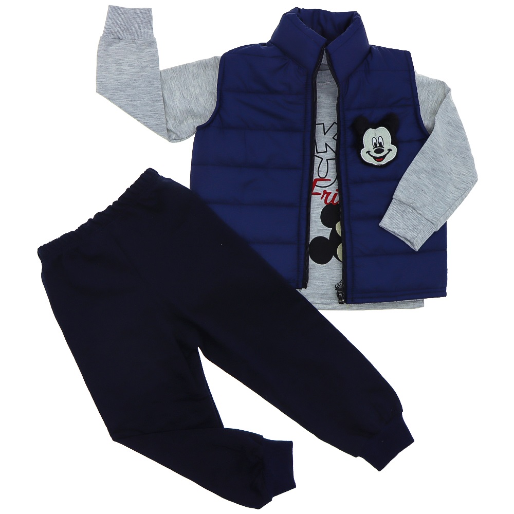 Naz Mix 656 Erkek Çocuk 2 İp Süzine Mıckey Mouse Nakışlı Şişme Yelekli 3 Lü Takım 2-3-4 Yaş - Karışık Renk - 2-3-4 YAŞ
