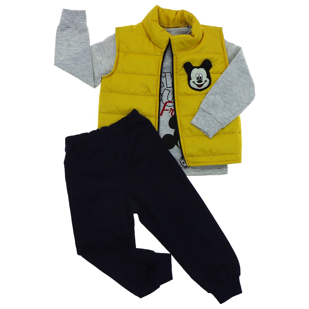 Naz Mix 656 Erkek Çocuk 2 İp Süzine Mıckey Mouse Nakışlı Şişme Yelekli 3 Lü Takım 2-3-4 Yaş - Karışık Renk - 2-3-4 YAŞ