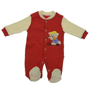 B&B Burber 2040 Erkek Bebe Scoter Ayı Nakışlı Penye Tulum 3-6-9 Ay