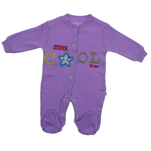 B&B Burber 2045 Kız Bebe Cool Nakışlı Penye Tulum 3-6-9 Ay