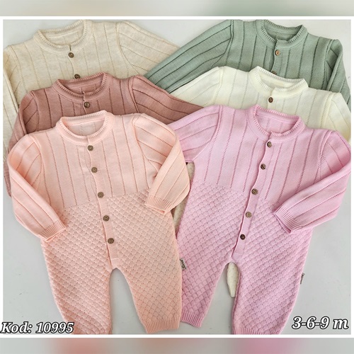 Becol 10995 Bebe Petek Nak Triko Tulum 3-6-9 Ay - Bej - 3-6-9 AY - 24521-Bej-3-6-9 AY