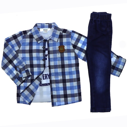 Beboys Erkek 1072 Erkek Ekose 3 Lü Takım 1-3 Yaş - Sarı - 1-2-3 YAŞ - 24548-Sarı-1-2-3 YAŞ