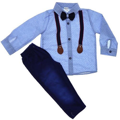 Beboys Erkek 1077 Erkek Askılı Desenli Takım 1-3 Yaş - Somon - 1-2-3 YAŞ - 24551-Somon-1-2-3 YAŞ