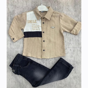 Canöz 2982 Erkek Çocuk Gömlekli 2 Li Takım 1-4 Yaş - Kiremit - 1-2-3-4 YAŞ