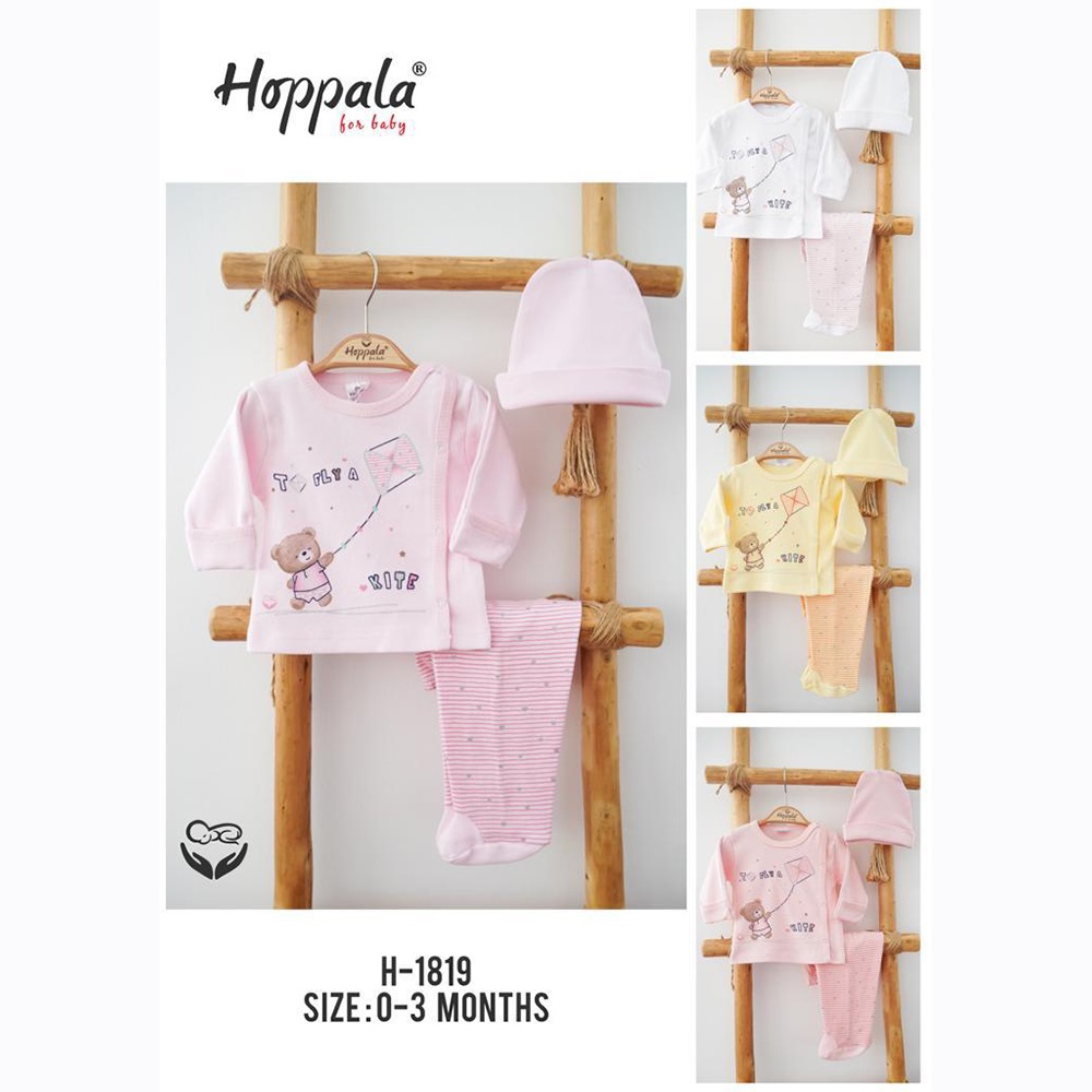 Hoppala 1819 Bebe Penye Kite Eldivenli Şapkalı Zıbın Takım 0-3 Ay
