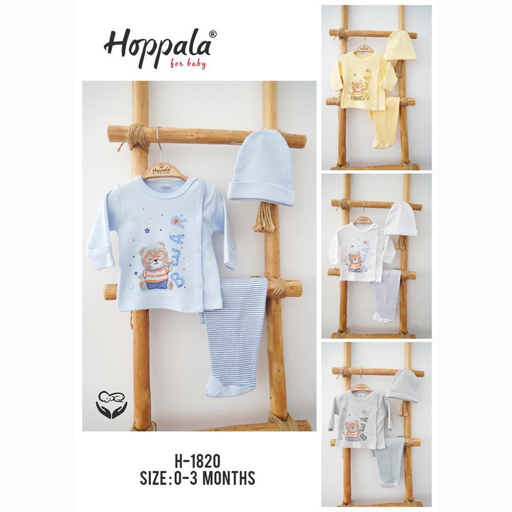 Hoppala 1820 Bebe Penye Bear Eldivenli Şapkalı Zıbın Takım 0-3 Ay