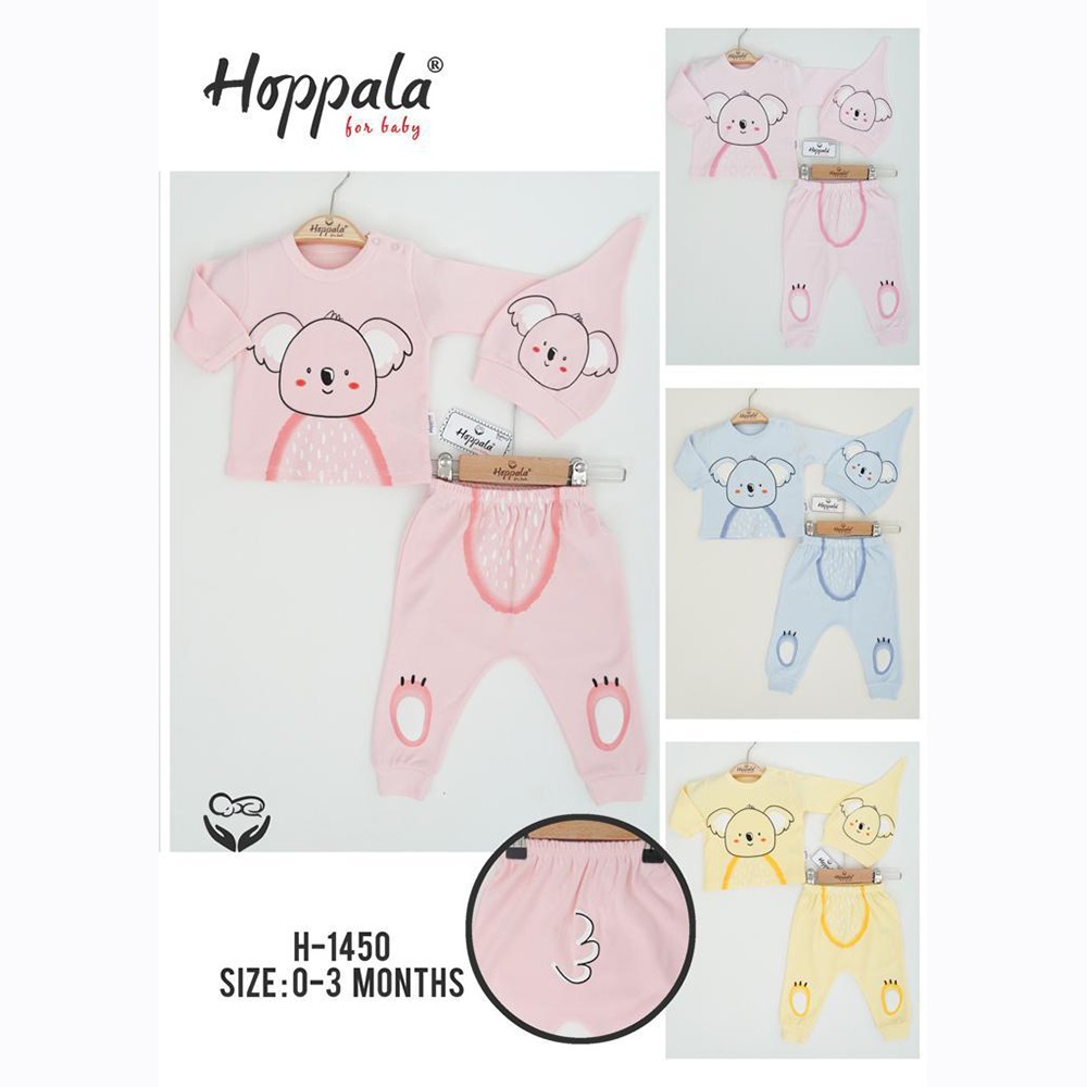 Hoppala 1450 Bebe Penye Kuala Kostüm Şapkalı Takım 0-3 Ay