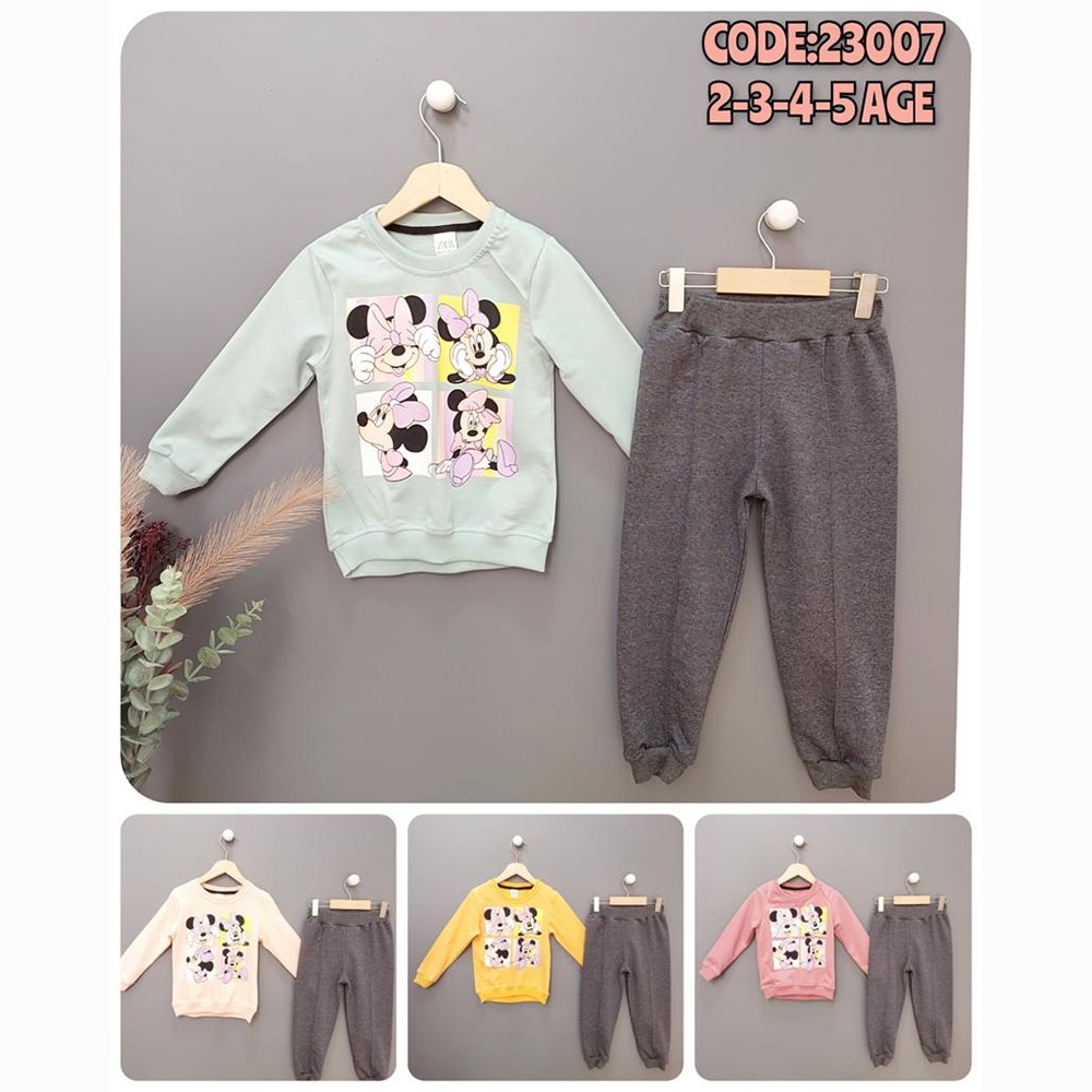 Zara Kıds 23007 Kız Çocuk Panna Minnie Baskılı Takım 2-5 Yaş - G.Kurusu