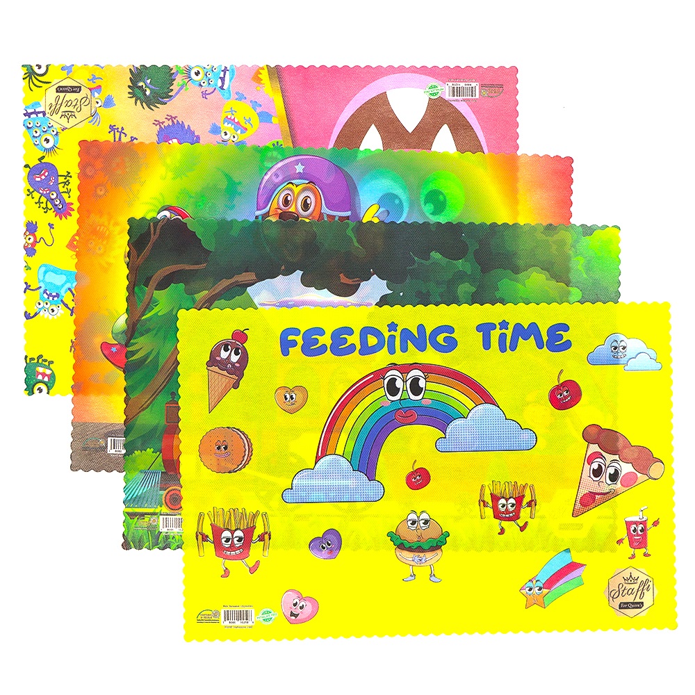 Staffi Kutulu Desenli Okul Beslenme Bezi 48 Li (30X45 Cm) - Karışık Renk