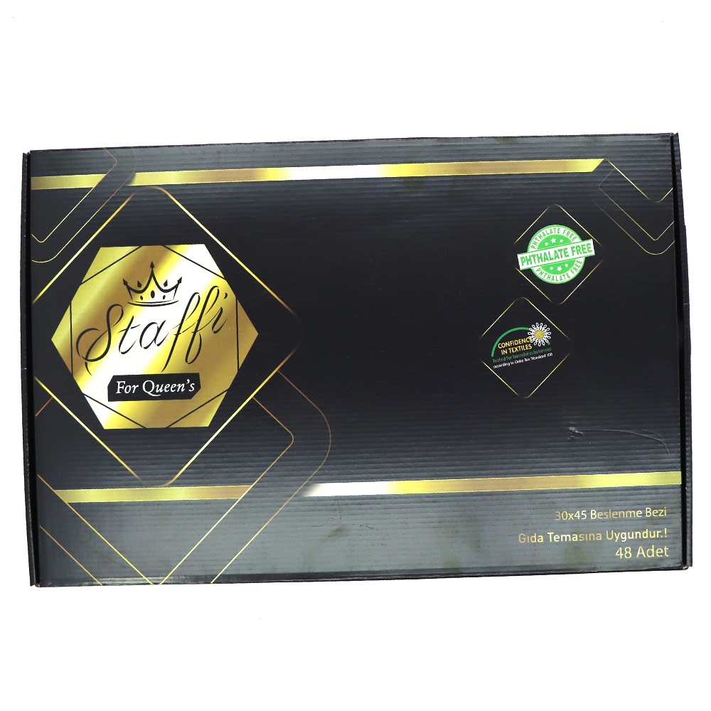 Staffi Kutulu Desenli Okul Beslenme Bezi 48 Li (30X45 Cm) - Karışık Renk