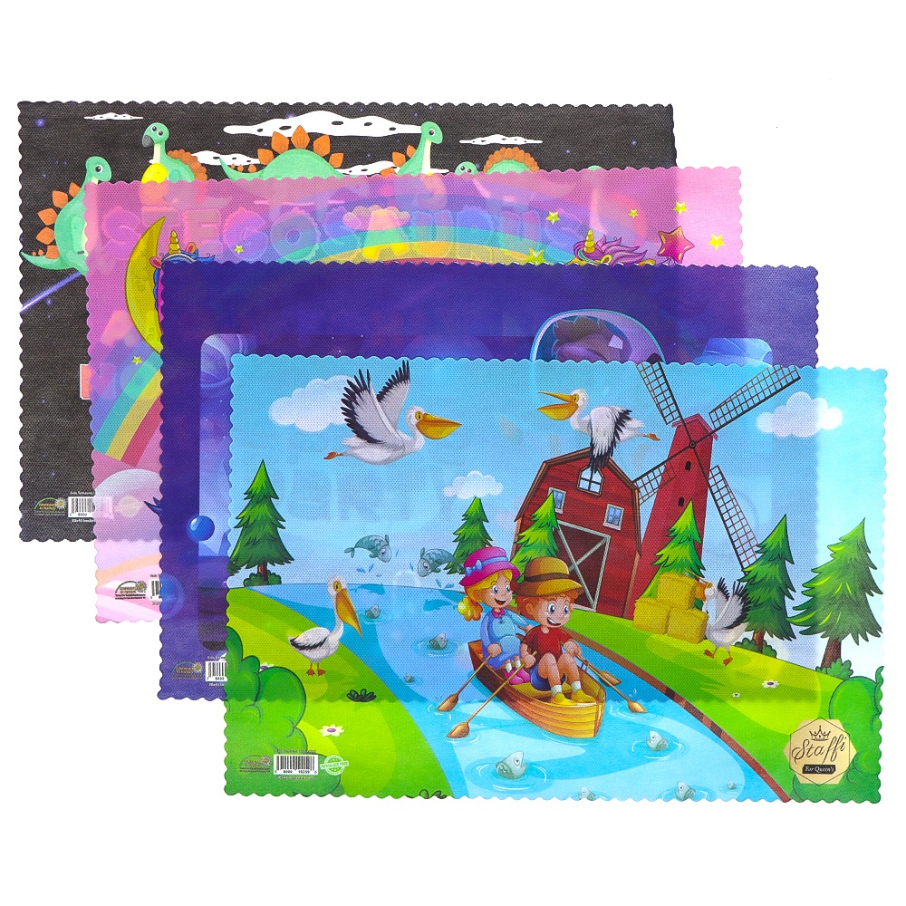 Staffi Kutulu Desenli Okul Beslenme Bezi 48 Li (30X45 Cm) - Karışık Renk