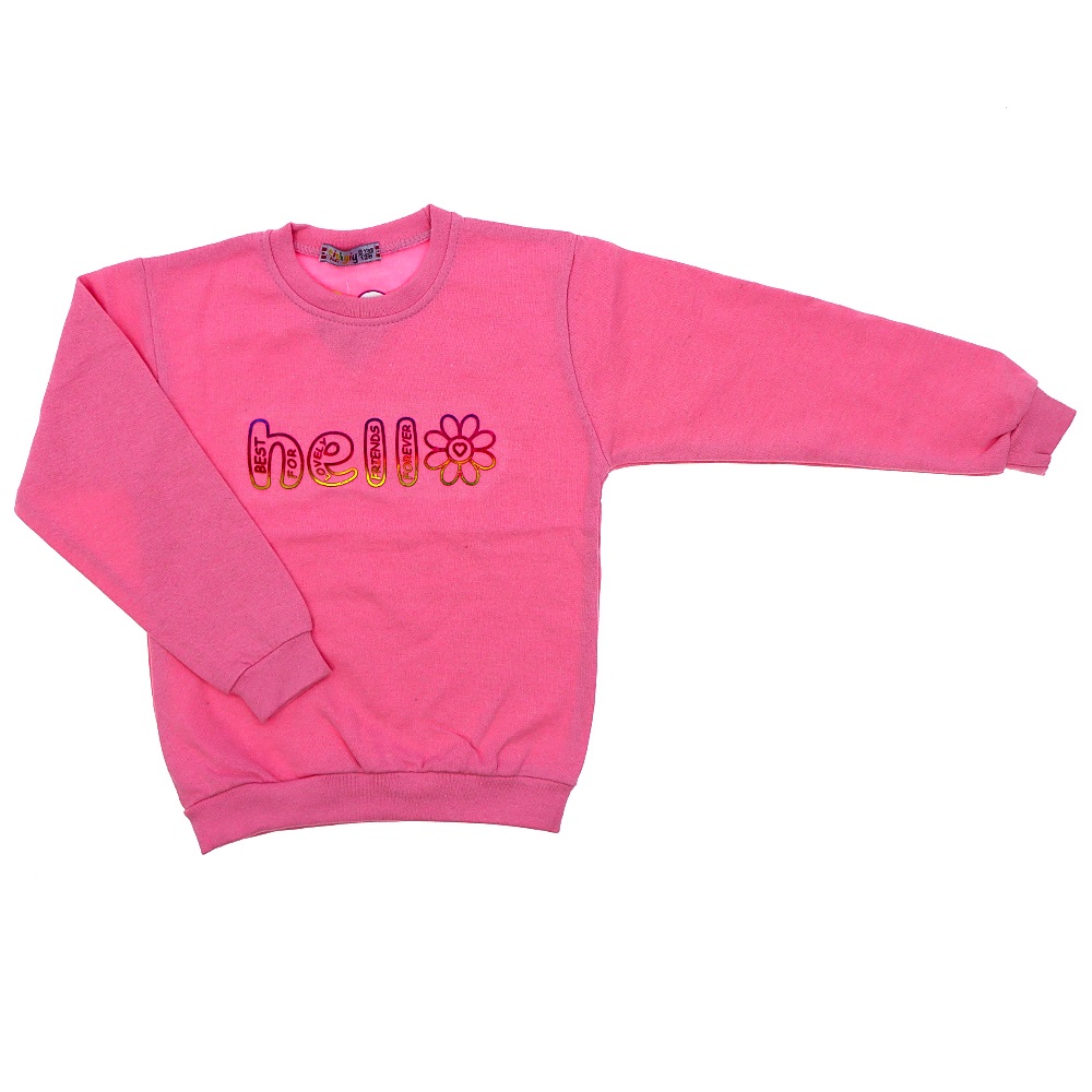Cicigiy Kız Çocuk Hello Bas 2 İplik Sweat 8-12 Yaş