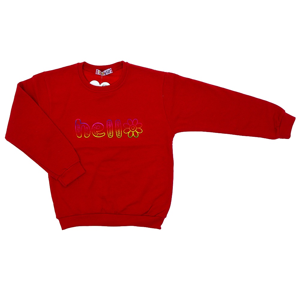 Cicigiy Kız Çocuk Hello Bas 2 İplik Sweat 8-12 Yaş