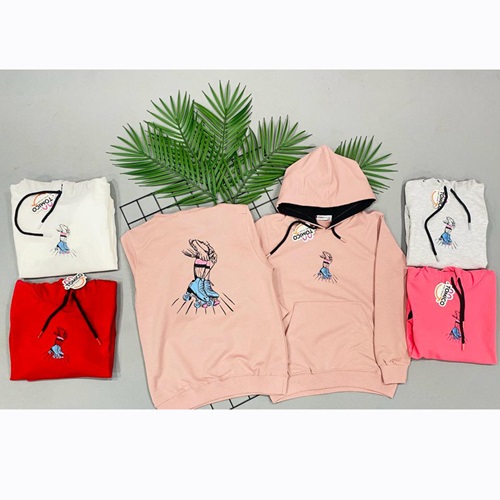 Tomıco 73040 Kız Çocuk Penye Paten Baskılı Kapşonlu Sweat 13-16 Yaş - Ekru - 13-16 YAŞ