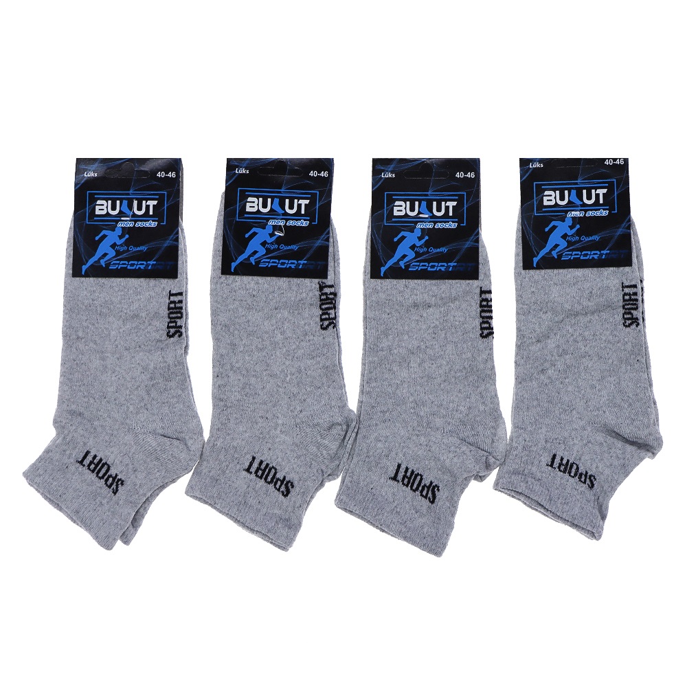 Bulut Erkek Likralı Uzun Konç Tenis Patik Çorap - Karışık Renk