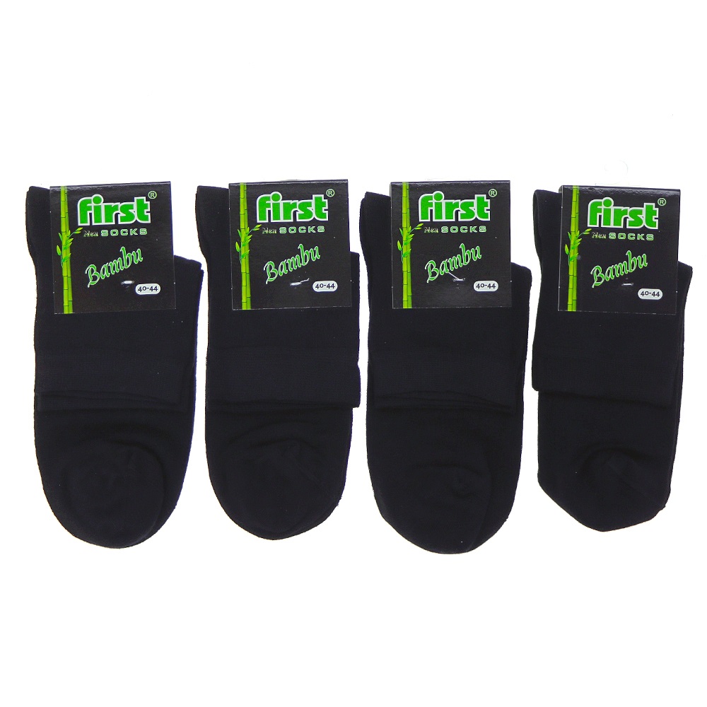 First 5009 Erkek Bambu Dikişsiz Likralı Yarım Konç Patik Çorap - Lacivert