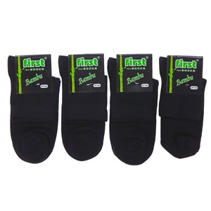 First 5009 Erkek Bambu Dikişsiz Likralı Yarım Konç Patik Çorap - Lacivert