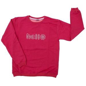 Cicigiy 1029 Kız Çocuk 2İp Hello Enjeksiyon Baskılı Sweat 13-16 Yaş