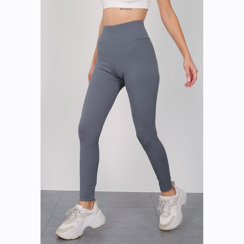 Kota 4117 Bayan Fitilli Yüksek Bel Dalgıç Tayt - Lacivert - S-M