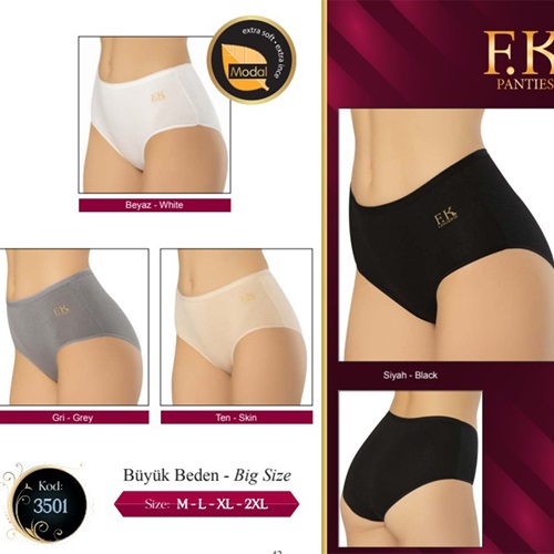 F-K 3501 Bayan Modal Külot - Ten