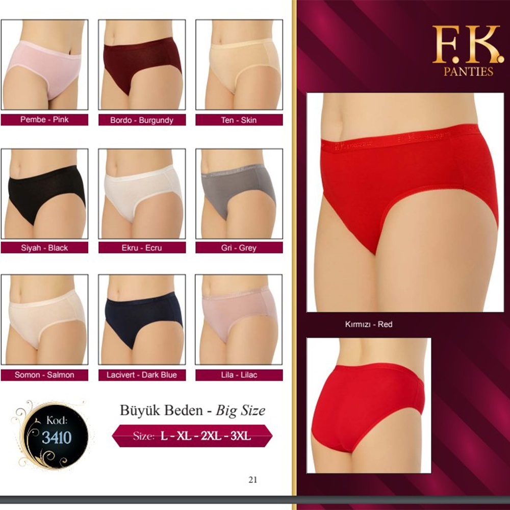 F-K 3410 Bayan Penye Külot - Pudra - L-XL