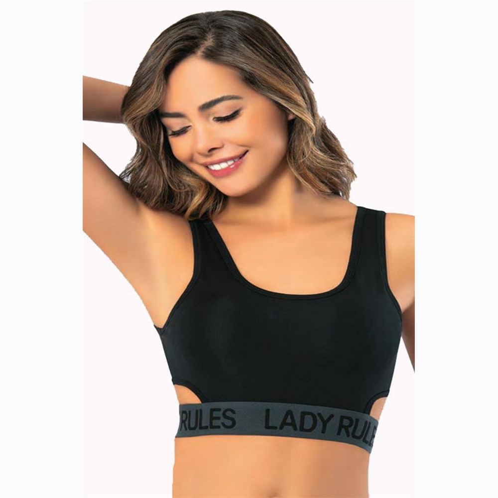 Kota 6412 Bayan Pedli Dalgıç Modelli Büstiyer - Siyah - L-XL