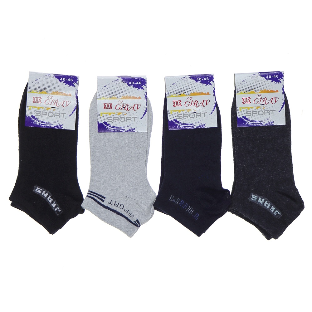 Öz Giray 2583 Erkek Likralı Mevsimlik Patik Çorap - Karışık Renk