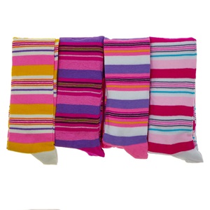 First Kız Çocuk Desenli Likralı Külotlu Çorap- Karışık Renk